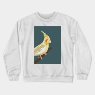 cockatiel illustration Crewneck Sweatshirt